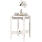 vidaXL Mesa de centro de madera maciza de pino blanco Ø42,5x45 cm vidaXL Mesa de centro de madera maciza de pino blanco Ø42,5x45 cm