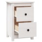 vidaXL Mesita de noche madera maciza de pino blanco 40x35x61,5 cm vidaXL Mesita de noche madera maciza de pino blanco 40x35x61,5 cm