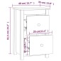 vidaXL Mesita de noche madera maciza de pino blanco 40x35x61,5 cm vidaXL Mesita de noche madera maciza de pino blanco 40x35x61,5 cm