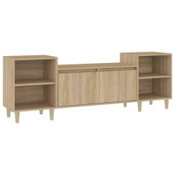 vidaXL Mueble para TV madera contrachapada roble Sonoma 160x35x55 cm