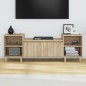vidaXL Mueble para TV madera contrachapada roble Sonoma 160x35x55 cm vidaXL Mueble para TV madera contrachapada roble Sonoma 160x35x55 cm