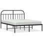vidaXL Estructura de cama con cabecero metal negro 140x200 cm vidaXL Estructura de cama con cabecero metal negro 140x200 cm