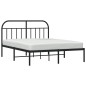 vidaXL Estructura de cama con cabecero metal negro 140x200 cm vidaXL Estructura de cama con cabecero metal negro 140x200 cm