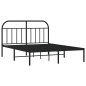 vidaXL Estructura de cama con cabecero metal negro 140x200 cm vidaXL Estructura de cama con cabecero metal negro 140x200 cm