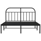 vidaXL Estructura de cama con cabecero metal negro 140x200 cm vidaXL Estructura de cama con cabecero metal negro 140x200 cm