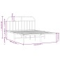 vidaXL Estructura de cama con cabecero metal negro 140x200 cm vidaXL Estructura de cama con cabecero metal negro 140x200 cm