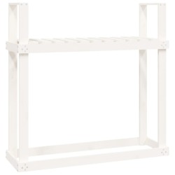 vidaXL Leñero de madera maciza de pino blanco 110x35x108,5 cm