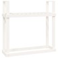 vidaXL Leñero de madera maciza de pino blanco 110x35x108,5 cm vidaXL Leñero de madera maciza de pino blanco 110x35x108,5 cm