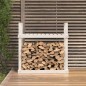 vidaXL Leñero de madera maciza de pino blanco 110x35x108,5 cm vidaXL Leñero de madera maciza de pino blanco 110x35x108,5 cm