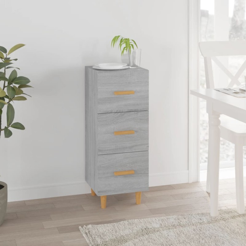 vidaXL Aparador madera de ingeniería gris Sonoma 34,5x34x90 cm vidaXL Aparador madera de ingeniería gris Sonoma 34,5x34x90 cm