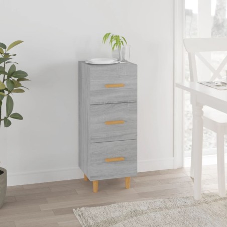 vidaXL Aparador madera de ingeniería gris Sonoma 34,5x34x90 cm