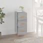 vidaXL Aparador madera de ingeniería gris Sonoma 34,5x34x90 cm vidaXL Aparador madera de ingeniería gris Sonoma 34,5x34x90 cm
