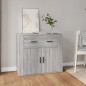 vidaXL Aparador de madera contrachapada gris Sonoma 80x33x70 cm vidaXL Aparador de madera contrachapada gris Sonoma 80x33x70 cm