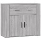 vidaXL Aparador de madera contrachapada gris Sonoma 80x33x70 cm vidaXL Aparador de madera contrachapada gris Sonoma 80x33x70 cm