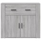vidaXL Aparador de madera contrachapada gris Sonoma 80x33x70 cm vidaXL Aparador de madera contrachapada gris Sonoma 80x33x70 cm
