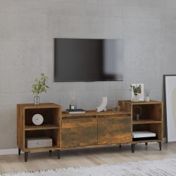 vidaXL Mueble para TV madera contrachapada roble ahumado 160x35x55 cm