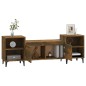 vidaXL Mueble para TV madera contrachapada roble ahumado 160x35x55 cm vidaXL Mueble para TV madera contrachapada roble ahumado 160x35x55 cm