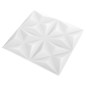vidaXL Paneles de pared 3D 12 unidades 50x50 cm blanco origami 3 m² vidaXL Paneles de pared 3D 12 unidades 50x50 cm blanco origami 3 m²