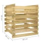vidaXL Compostador de listones madera pino impregnada 90x90x90 cm vidaXL Compostador de listones madera pino impregnada 90x90x90 cm