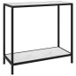 vidaXL Mesa de consola blanco vidrio templado 80x35x75 cm vidaXL Mesa de consola blanco vidrio templado 80x35x75 cm