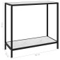 vidaXL Mesa de consola blanco vidrio templado 80x35x75 cm vidaXL Mesa de consola blanco vidrio templado 80x35x75 cm