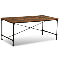 vidaXL Mesa de comedor de madera maciza reciclada 180 cm               