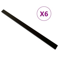 vidaXL Viguetas de porche 6 unidades WPC negro 170x8,5x4,5 cm