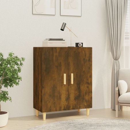 vidaXL Aparador madera contrachapada color roble ahumado 70x34x90 cm