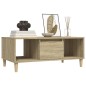 vidaXL Mesa de centro madera contrachapada roble Sonoma 90x50x36,5 cm vidaXL Mesa de centro madera contrachapada roble Sonoma 90x50x36,5 cm
