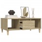 vidaXL Mesa de centro madera contrachapada roble Sonoma 90x50x36,5 cm vidaXL Mesa de centro madera contrachapada roble Sonoma 90x50x36,5 cm