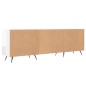 vidaXL Mueble de TV madera de ingeniería blanco brillante 150x30x50 cm