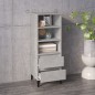 vidaXL Aparador alto madera contrachapada gris hormigón 40x36x110 cm vidaXL Aparador alto madera contrachapada gris hormigón 40x36x110 cm