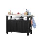 Keter Mesa de jardín multifuncional para barbacoa Unity XL look madera Keter Mesa de jardín multifuncional para barbacoa Unity XL look madera