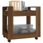 vidaXL Carrito de escritorio contrachapada marrón roble 60x45x60 cm