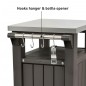 Keter Mesa de jardín multifuncional para barbacoa Unity XL look madera Keter Mesa de jardín multifuncional para barbacoa Unity XL look madera