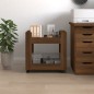 vidaXL Carrito de escritorio contrachapada marrón roble 60x45x60 cm