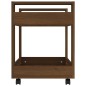 vidaXL Carrito de escritorio contrachapada marrón roble 60x45x60 cm