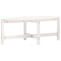 vidaXL Mesa de centro de madera maciza de pino blanco 118x63x45 cm