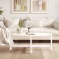 vidaXL Mesa de centro de madera maciza de pino blanco 118x63x45 cm