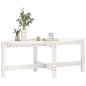 vidaXL Mesa de centro de madera maciza de pino blanco 118x63x45 cm