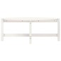 vidaXL Mesa de centro de madera maciza de pino blanco 118x63x45 cm