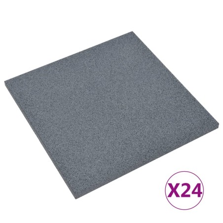 vidaXL Losetas de goma protección de caídas 24 uds gris 50x50x3 cm