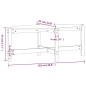vidaXL Mesa de centro de madera maciza de pino blanco 118x63x45 cm
