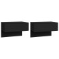 vidaXL Mesitas de noche de pared 2 unidades negras vidaXL Mesitas de noche de pared 2 unidades negras