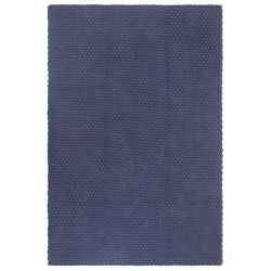vidaXL Alfombra rectangular algodón azul marino 120x180 cm