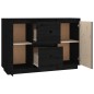vidaXL Aparador de madera maciza de pino negro 111x34x75 cm vidaXL Aparador de madera maciza de pino negro 111x34x75 cm