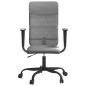 vidaXL Silla de oficina tela de malla y cuero sintético gris vidaXL Silla de oficina tela de malla y cuero sintético gris