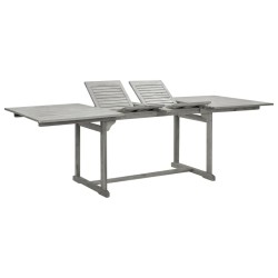 vidaXL Mesa de comedor jardín madera maciza acacia (160-240)x100x75 cm