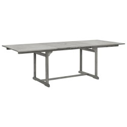 vidaXL Mesa de comedor jardín madera maciza acacia (160-240)x100x75 cm