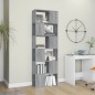 vidaXL Estantería/divisor de espacios gris Sonoma 60x24x186 cm vidaXL Estantería/divisor de espacios gris Sonoma 60x24x186 cm
